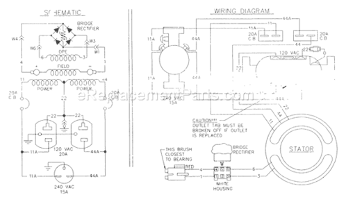 Page B Diagram and Parts List for 5507-0  Briggs and Stratton Generator